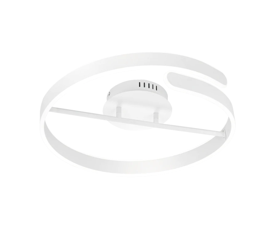 Φωτιστικό Πλαφονιέρα Οροφής Λευκή Ματ 50xH13cm Led 37w 4500lm 4000K Switch Dimmer Trio Lighting Parma R67071131