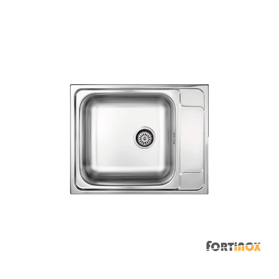 Νεροχύτης Κουζίνας Ανοξείδωτος Valley 63x50 Fortinox Inox Λείο  26150-110