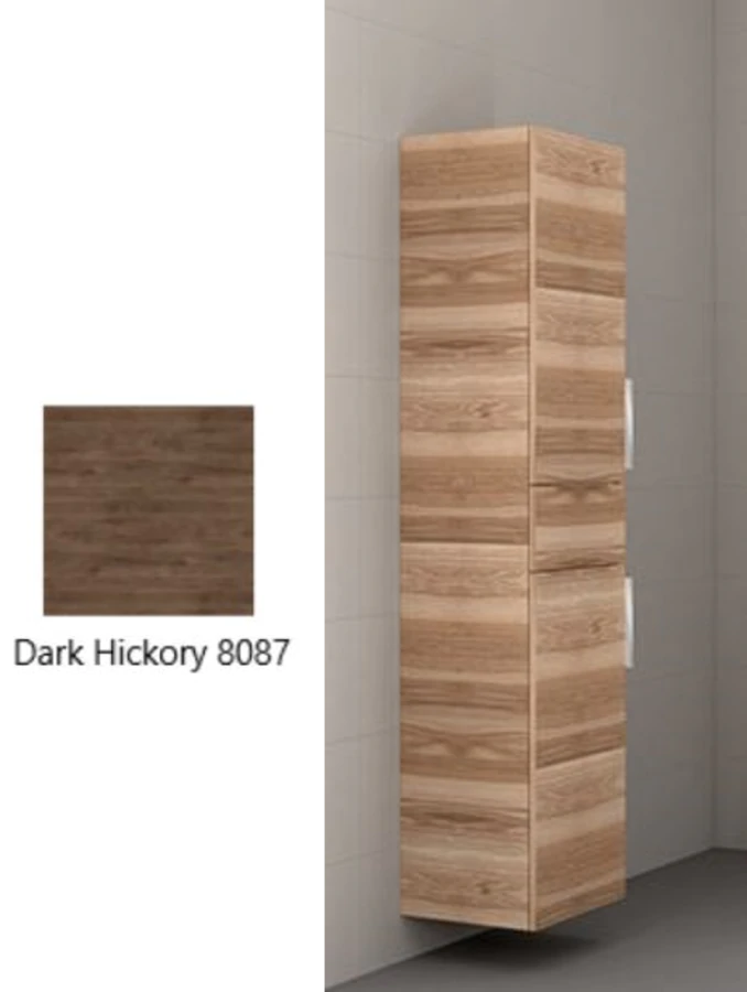 Στήλη Κρεμαστή Π35xΥ177xΒ35 εκ.Μελαμίνη Απόχρωση Dark Hickory,2 Ντουλάπια-Συρτάρι- Καλάθι Απλύτων Savvopoulos Pillar 925524-8087