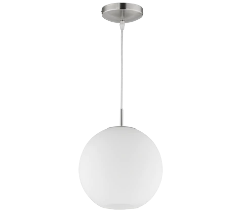 Κρεμαστό Φωτιστικό 25xH150cm Μονόφωτο 1xE27 Νίκελ-Λευκό Γυαλί Trio Lighting Moon R30152507