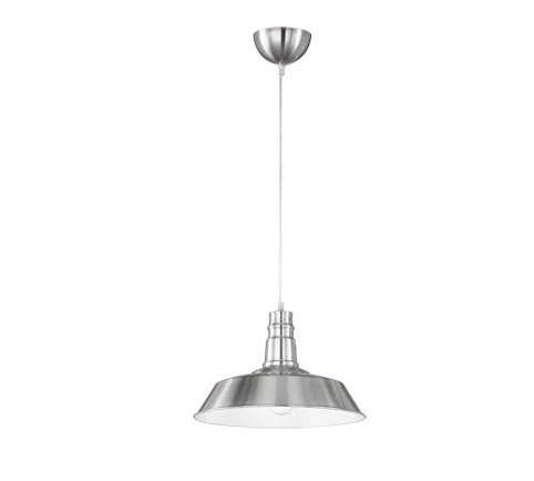 Κρεμαστό Φωτιστικό Νίκελ Ματ 36xH150cm Μονόφωτο Καμπάνα 1xE27 Trio Lighting Will R30421007