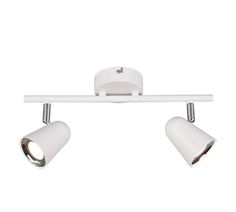 Σποτ Δίφωτη Ράγα Λευκό Ματ 34cm LED 2x3,5w 3000K 2x400lm Trio Lighting Toulouse R82122131