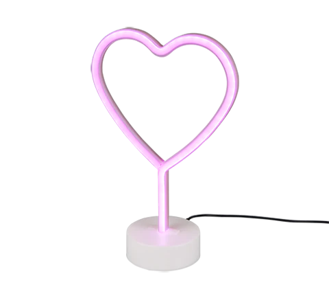 Επιτραπέζιο Ροζ Καρδιά Επαναφορτιζόμενο USB Φωτιστικό 20xH30cm Led 1,5w Μπαταρίας Trio Lighting Heart R55210101